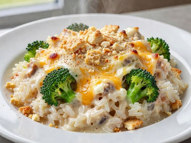 Cheesy Broccoli Rice Casserole
