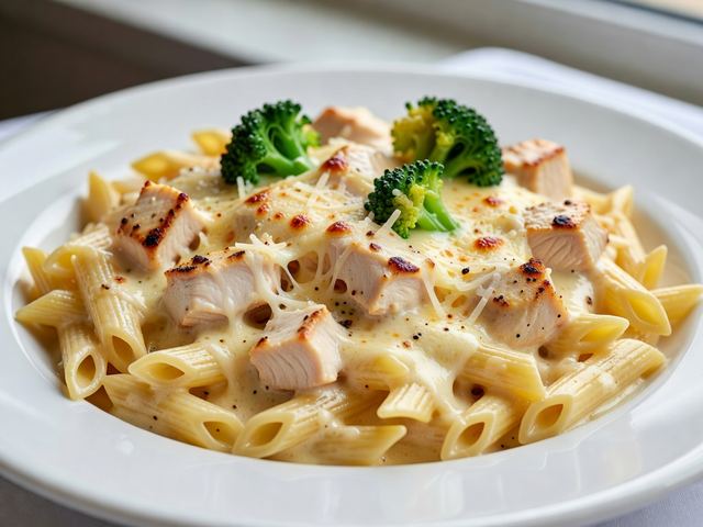 Chicken Alfredo Pasta Bake