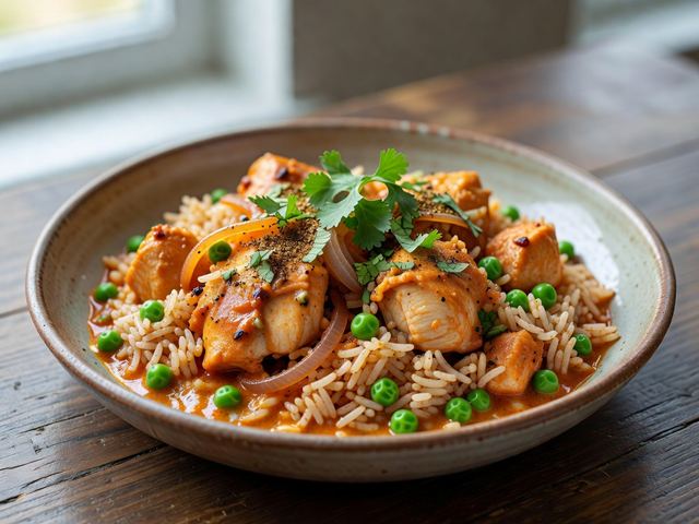 Chicken Tikka Masala Rice Bake