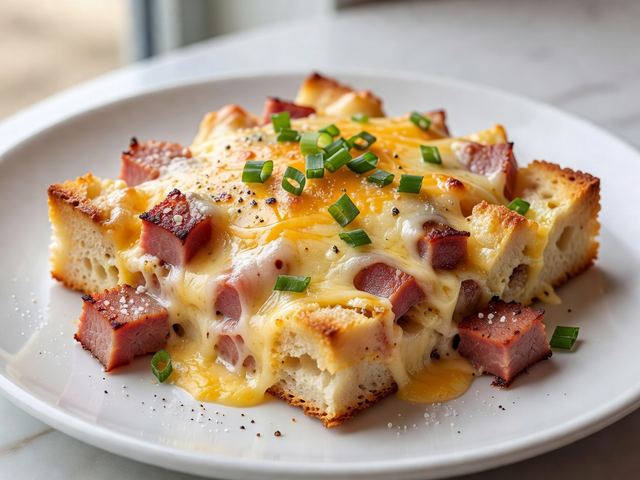 Ham and Cheese Strata