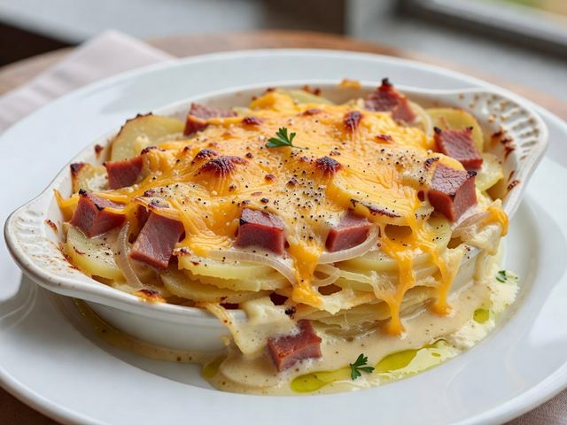 Ham and Scalloped Potato Casserole