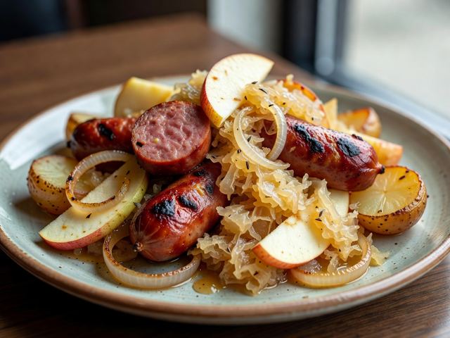 Kielbasa and Sauerkraut Bake