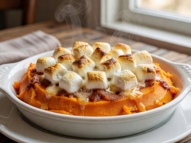 Sweet Potato Casserole with Marshmallows