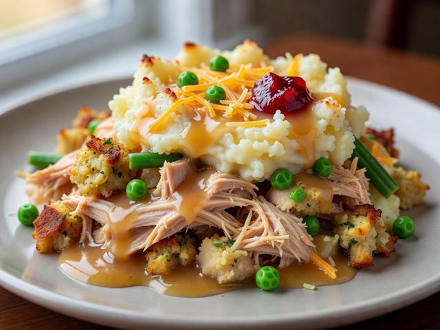 Thanksgiving Leftover Turkey Casserole