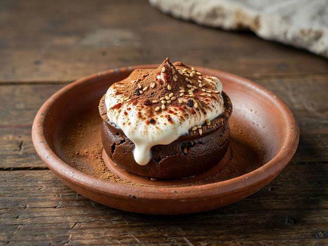 Chili-Cinnamon Chocolate Pots with Toasted Sesame