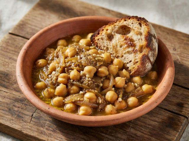 Cumin Chickpea Stew with Fish-Sauce Depth and Crusty Bread