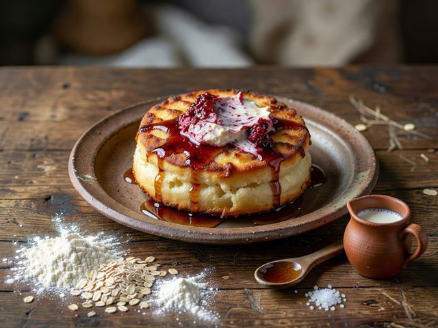 Maple Bannock with Berry Butter