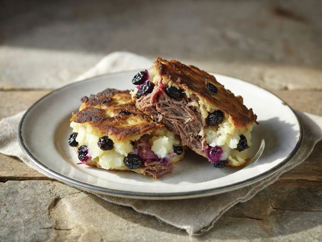 Pemmican-Style Beef and Blueberry Skillet Cakes