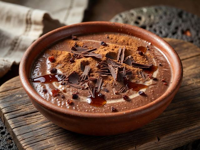 Warm Mexican-Style Chocolate Atole with Cinnamon