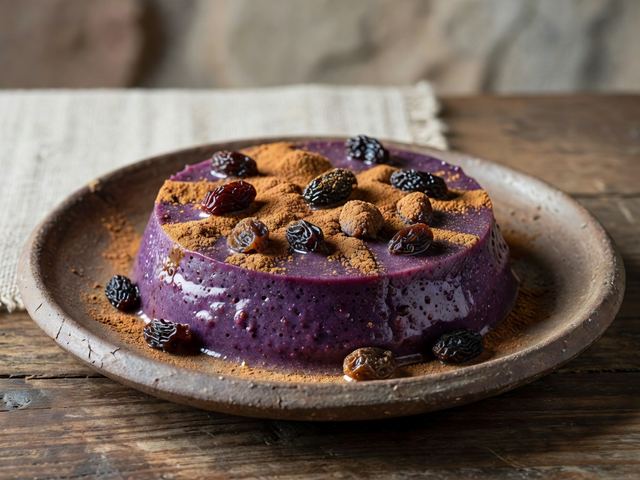 Cinnamon Purple-Corn Pudding
