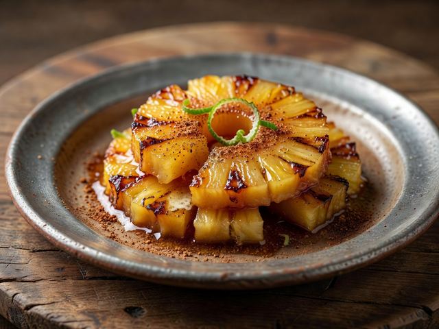 Grilled Pineapple with Brown Sugar and Allspice