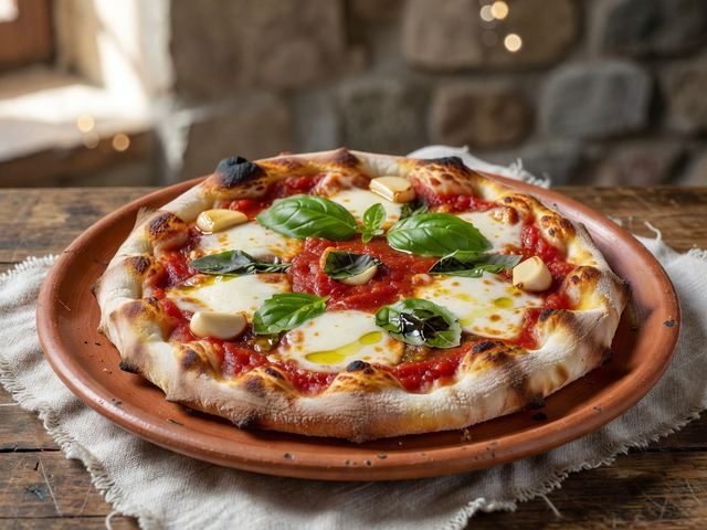 Folded Skillet Pizza with Tomato, Mozzarella, and Basil