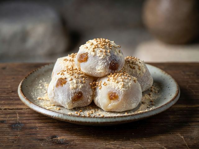 Brown-Sugar Mochi Bites with Toasted Sesame