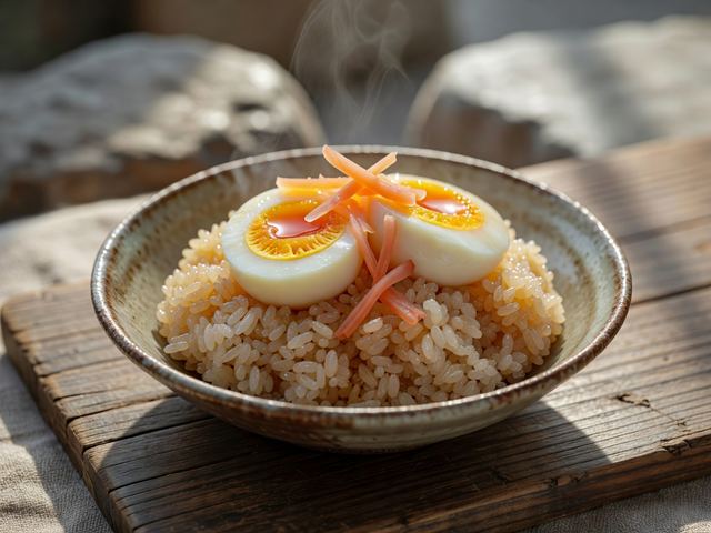 Hot Rice Bowls with Soft Soy Eggs and Pickled Ginger