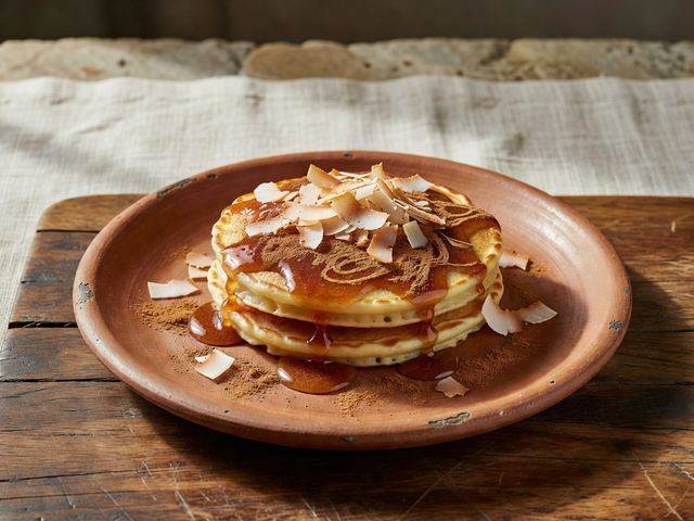 Warm Palm-Sugar Coconut Pancakes