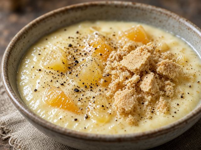 Spiced Citrus Posset with Soft Ship-Biscuit Crumble