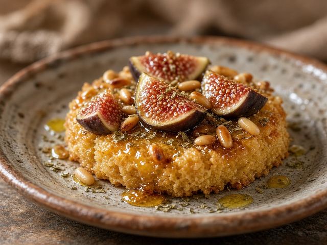Honey Fig Cakes with Toasted Pine Nuts