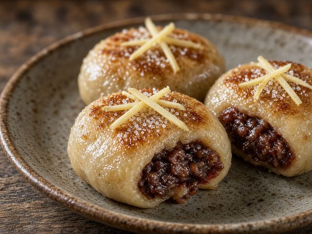 Ginger-Sweet Red Bean Cakes