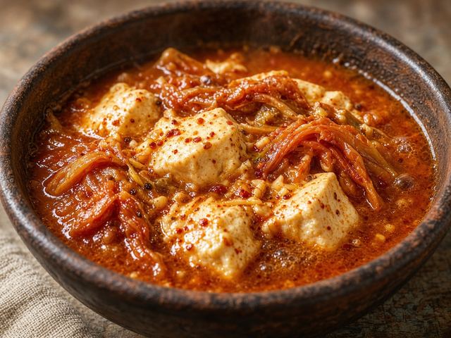 Soft Tofu Stew with Aged Kimchi