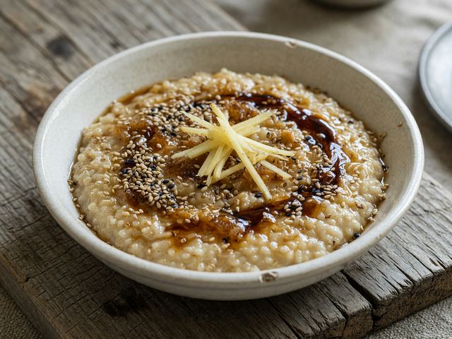 Warm Sweet Sesame Rice Porridge