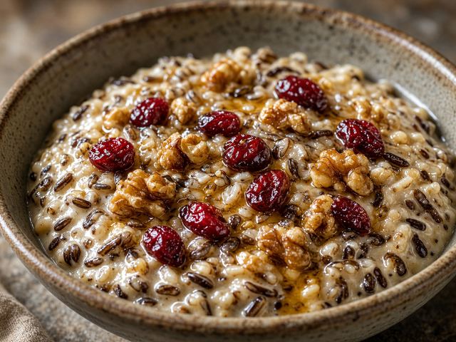 Maple Wild-Rice Breakfast Porridge