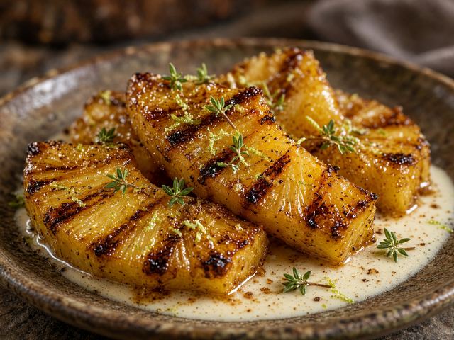Brown-Sugar Grilled Pineapple with Thyme
