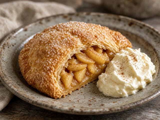 Warm Apple Turnovers with Clotted Cream