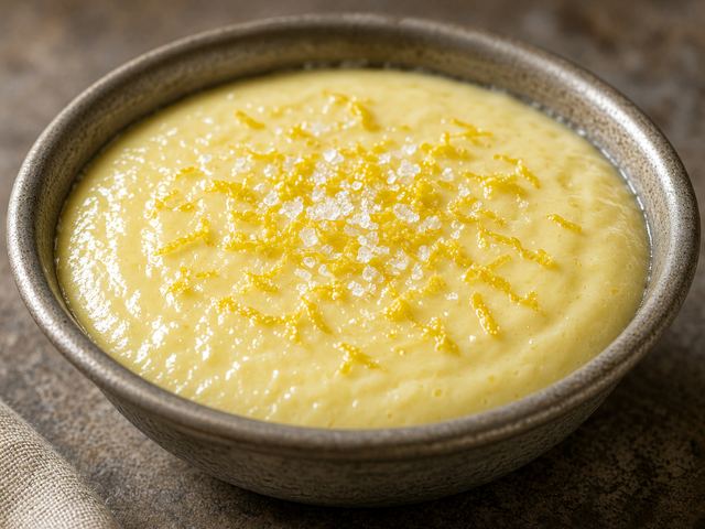Lemon Custard Cups with a Pinch of Sea Salt