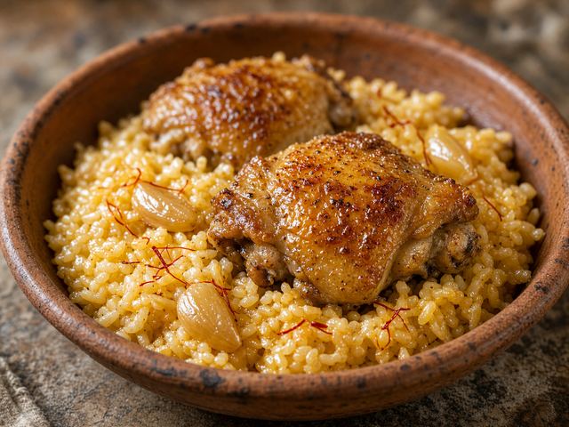 Weeknight Chicken and Rice, Manchego-Style