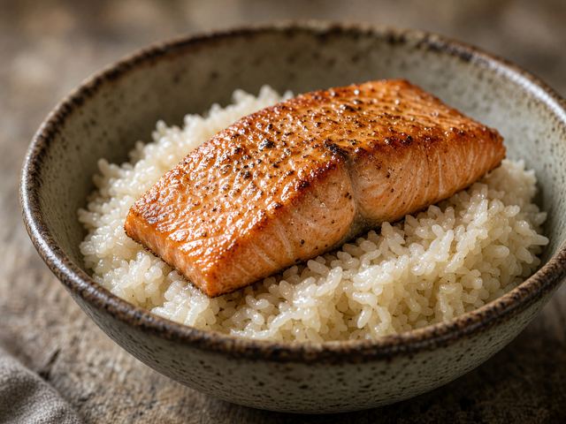 Vinegar-Seasoned Salmon Donburi