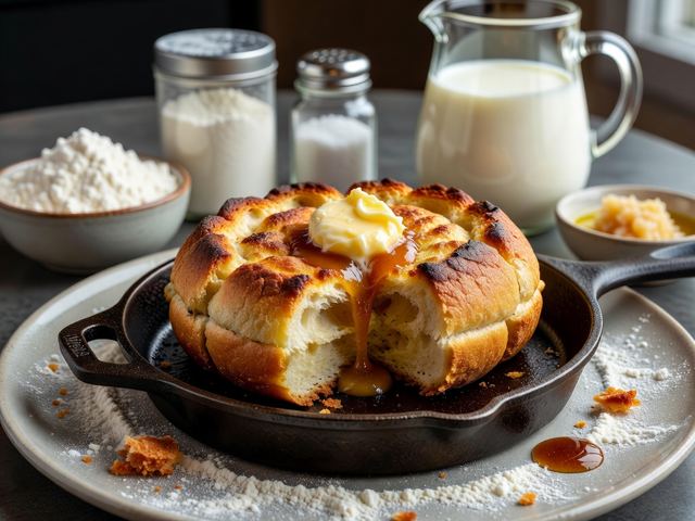 Skillet Bannock with Sorghum Butter