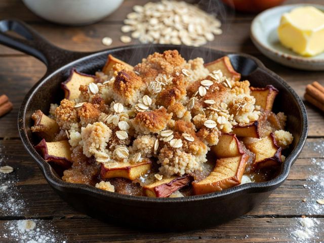 Dried-Apple Skillet Crisp