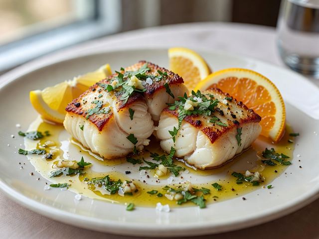 Pan-Seared Fish with Citrus & Herb Oil