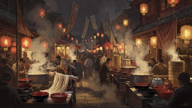 Lantern Steam Over Bianliang