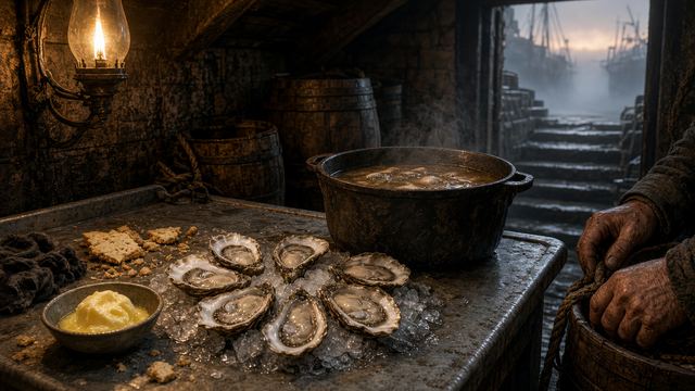 Oysters Under the Gas Jets
