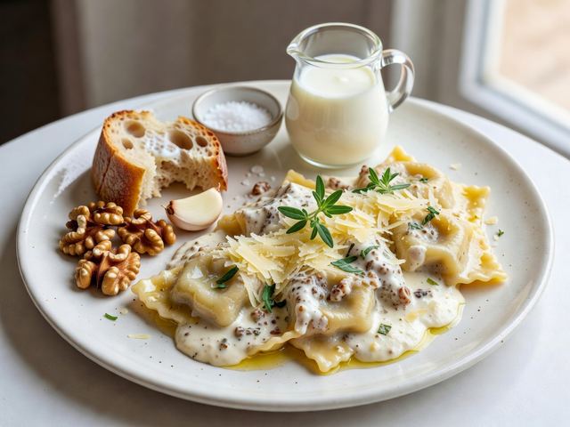 Pansotti con Salsa di Noci