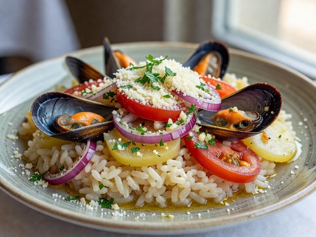 Tiella Barese di Riso Patate e Cozze