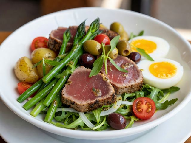 Seared Ahi Tuna Niçoise Bowl with Tarragon Vinaigrette