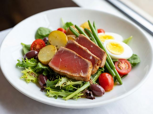 Seared Tuna Niçoise Bowl with Dijon Vinaigrette