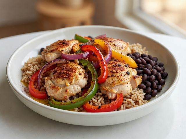 Sheet-Pan Chicken Fajita Bowls