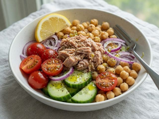 Chickpea Tuna Salad Bowls