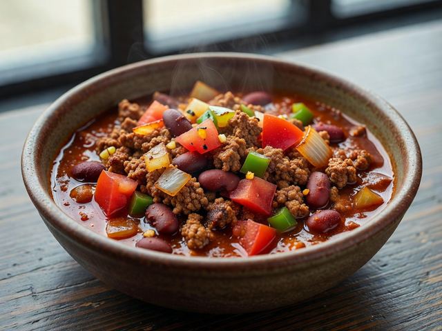One-Pot Beef & Bean Chili Bowl