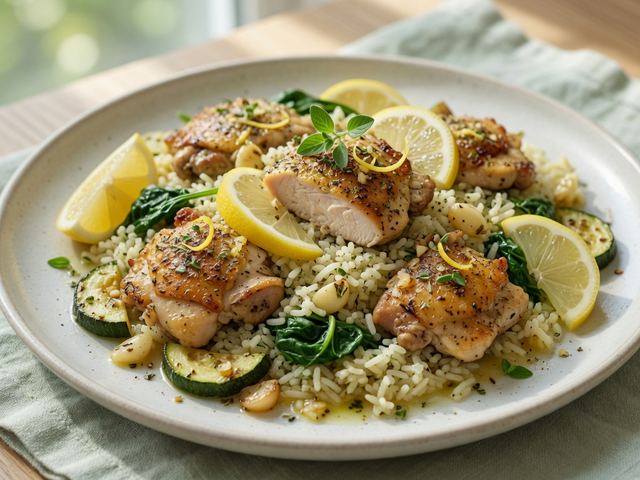 Lemon-Herb Chicken & Rice Skillet