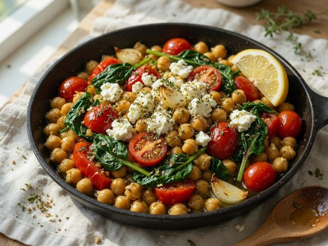 Chickpea & Feta Skillet Bowl