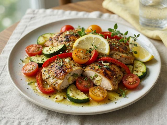 Lemon-Oregano Chicken & Veggie Skillet