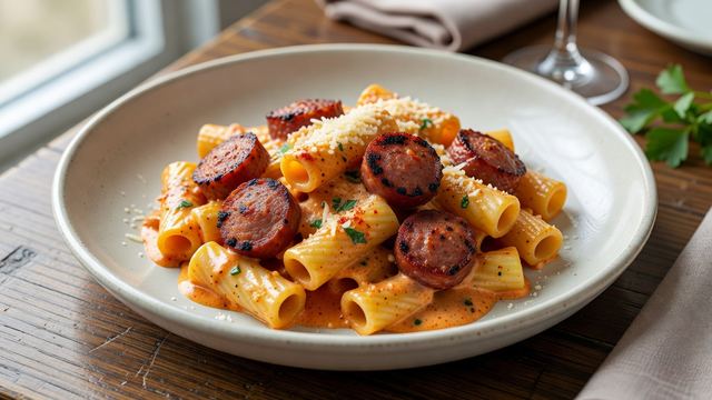 Creamy Cajun Sausage Pasta