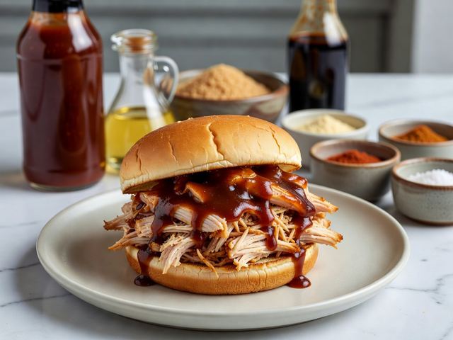 Pulled Chicken BBQ Sandwich