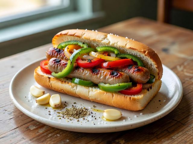 Sausage and Peppers Hoagie