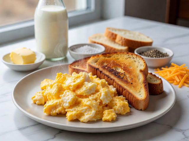Scrambled Eggs and Toast