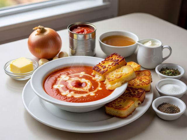 Tomato Soup with Grilled Cheese Dippers
